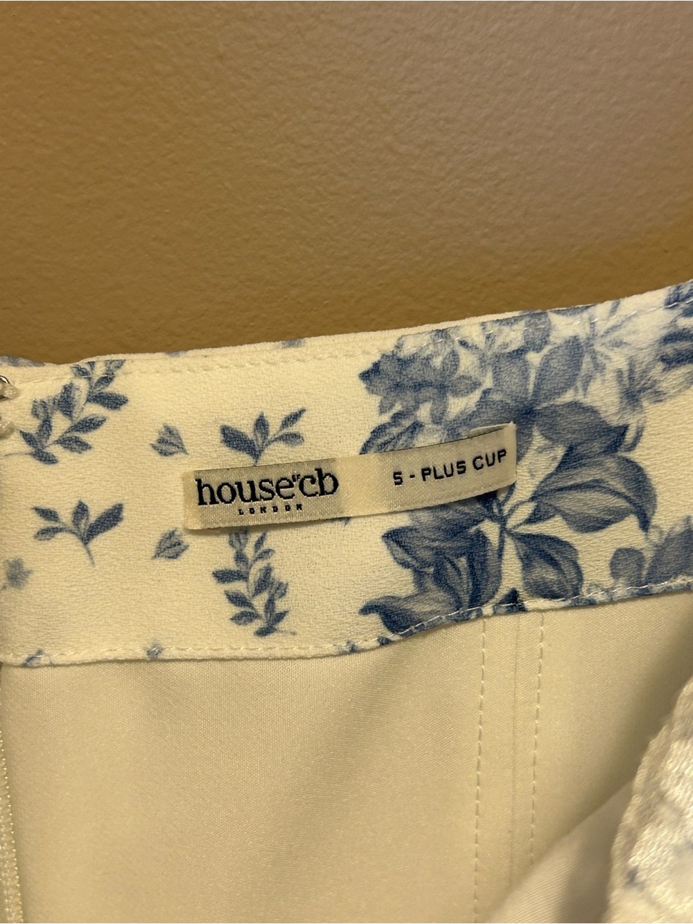 House of CB Dress Charlotte Like New- blue and cream - Picture 7 of 12